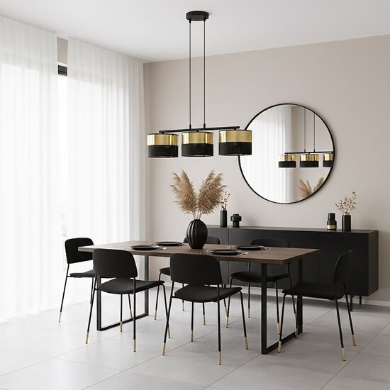 Emibig Emibig LUX 3 BL GOLD - Modern pendant lamp for a stylish ambiance