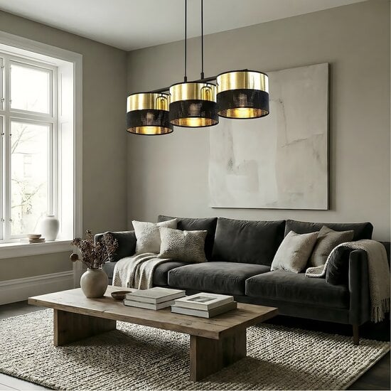 Emibig Emibig LUX 3 BL GOLD - Moderne hanglamp voor een stijlvolle ambiance