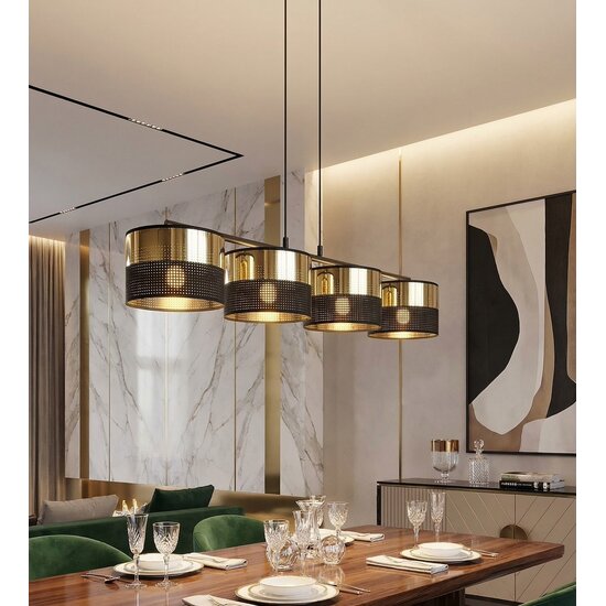 Emibig Emibig LUX 4 BL GOLD - Moderne hanglamp voor sfeervolle verlichting