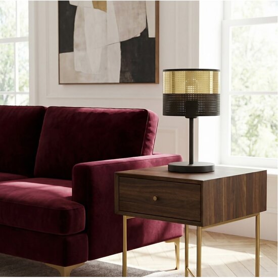 Emibig Emibig LUX LN1 BL GOLD - Lámpara de mesa moderna para una atmósfera elegante