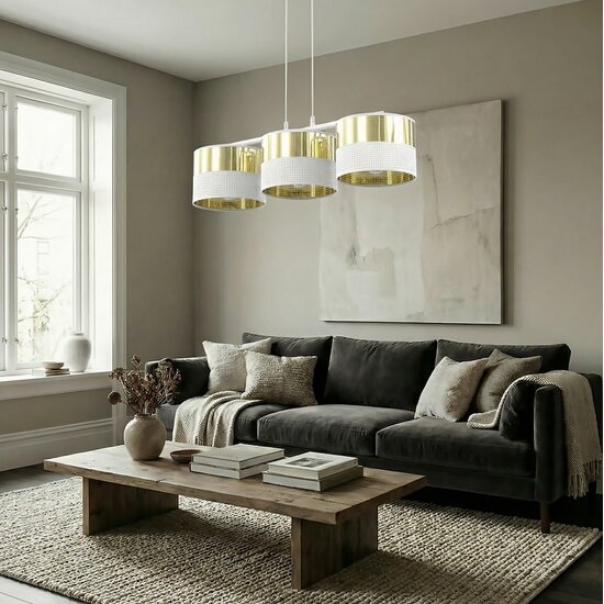 Emibig Emibig LUX 3 WH GOLD - Lámpara colgante moderna para una iluminación elegante
