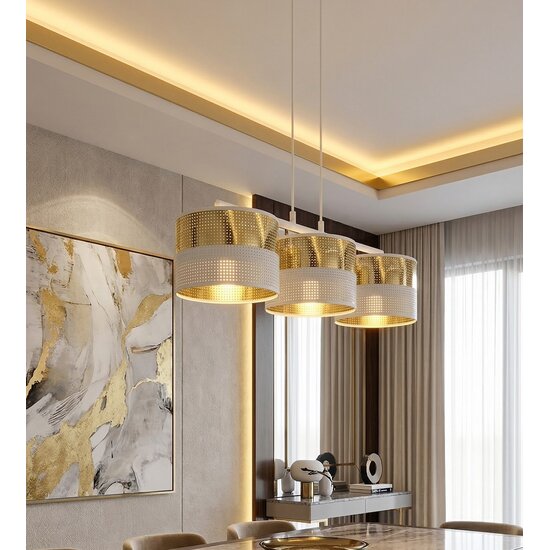 Emibig Emibig LUX 3 WH GOLD - Moderne Pendelleuchte für stilvolle Beleuchtung