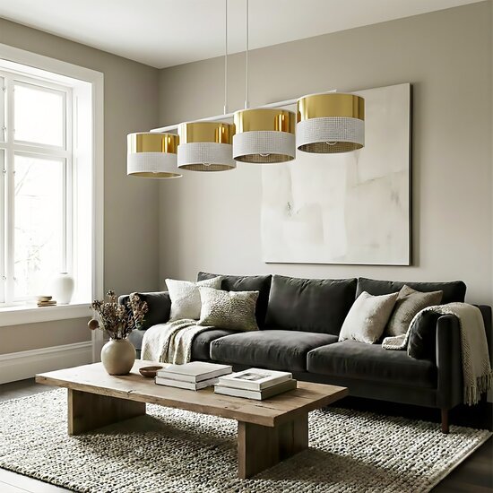 Emibig Emibig LUX 4 WH GOLD - Modern pendant lamp for stylish lighting