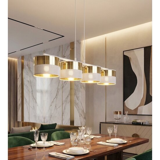 Emibig Emibig LUX 4 WH GOLD - Lámpara colgante moderna para una iluminación elegante