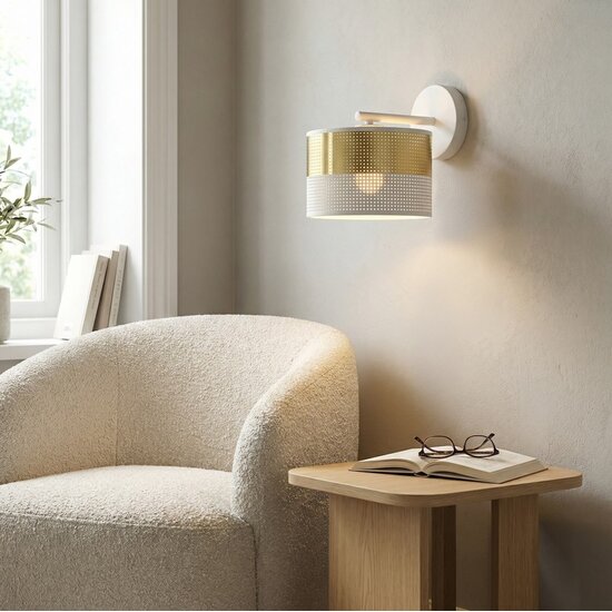 Emibig Emibig LUX K1 WH GOLD - Modern wall lamp for stylish lighting