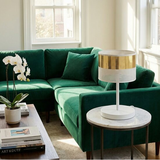 Emibig Emibig LUX LN1 WH GOLD - Moderne tafellamp voor elke ruimte