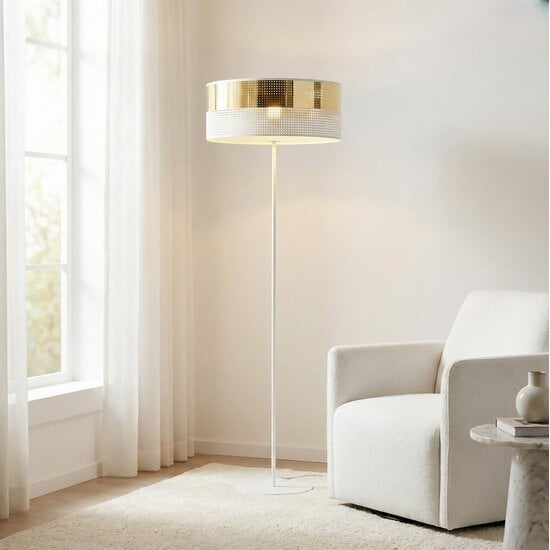 Emibig Emibig LUX LP1 WH GOLD - Lampe sur pied moderne pour un éclairage élégant