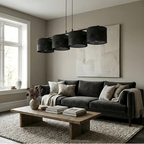 Emibig Emibig KARBON 4 BLACK - Lampe suspendue minimaliste pour tous les espaces