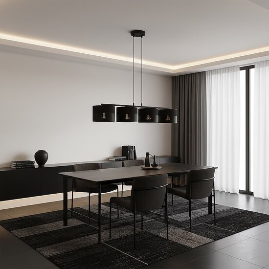 Emibig Emibig KARBON 4 BLACK - Minimalist pendant lamp for any space