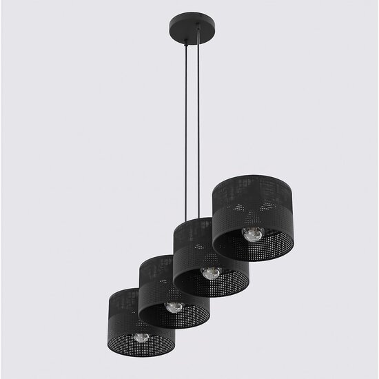 Emibig Emibig KARBON 4 BLACK - Minimalist pendant lamp for any space