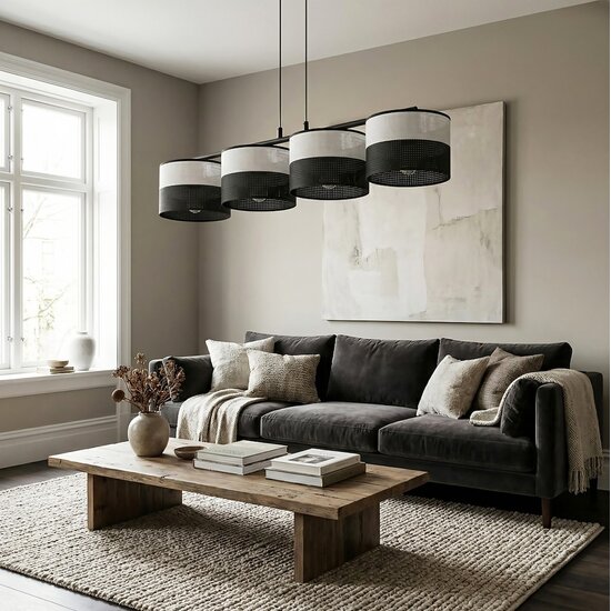 Emibig Emibig KARBON 4 BL GRAY - Minimalistische hanglamp voor elke ruimte