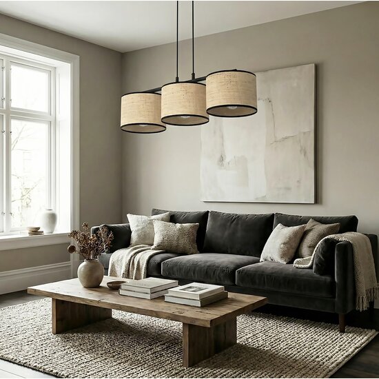 Emibig Emibig ECO 3 BL RATTAN - Minimalist pendant lamp for any space