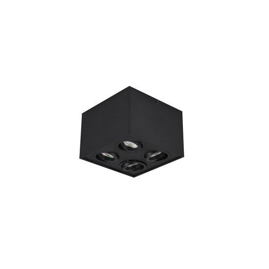 Trio Lighting Plafonnier 4 spots rotatif noir mat 4xGU10 - Solution d'éclairage idéale pour chaque pièce