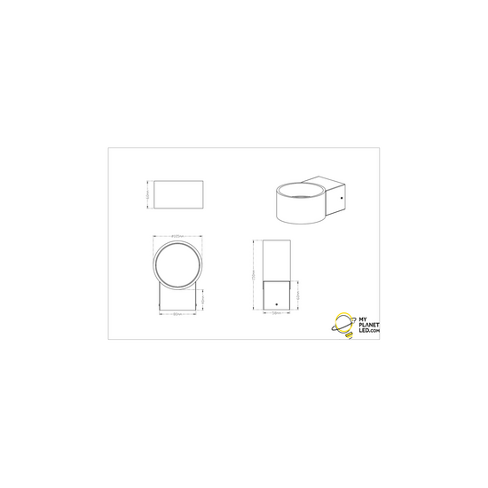 Elegant top/bottom wall lighting LED 4.3W 3000K matte black