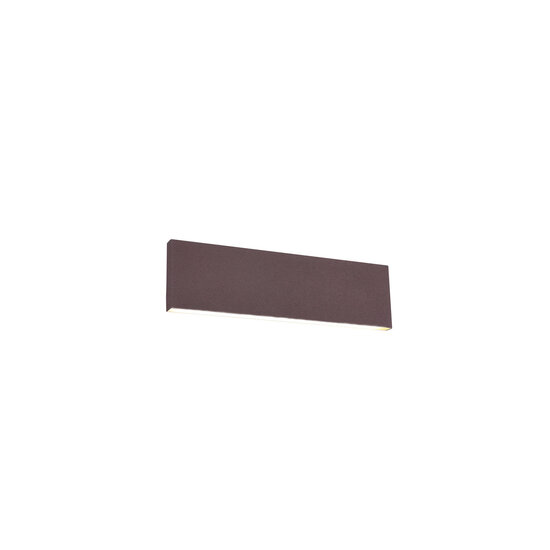 Small flat top/bottom wall lamp LED 6W 3000K rust colour