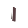 Small flat top/bottom wall lamp LED 6W 3000K rust colour