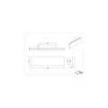 Petite applique murale haut/bas plat blanc mat LED 6W 3000K