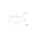 Grande applique murale haut/bas plat LED 9W 3000K couleur rouille