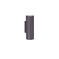 Spot mural dessus/dessous noir mat 2xGU10