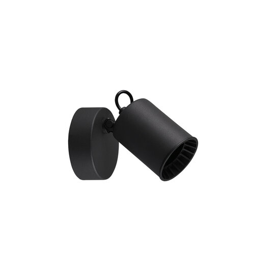 Foco de pared/techo de acento individual 1xGU10 negro mate