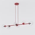 Emibig Emibig MAGNUS 6 BURGUNDY TRANSPARENT - Modern pendant lamp for stylish lighting