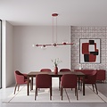 Emibig Emibig MAGNUS 6 BURGUNDY TRANSPARENT - Lámpara colgante moderna para una iluminación elegante