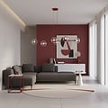 Emibig Emibig MAGNUS 6 BURGUNDY TRANSPARENT - Modern pendant lamp for stylish lighting