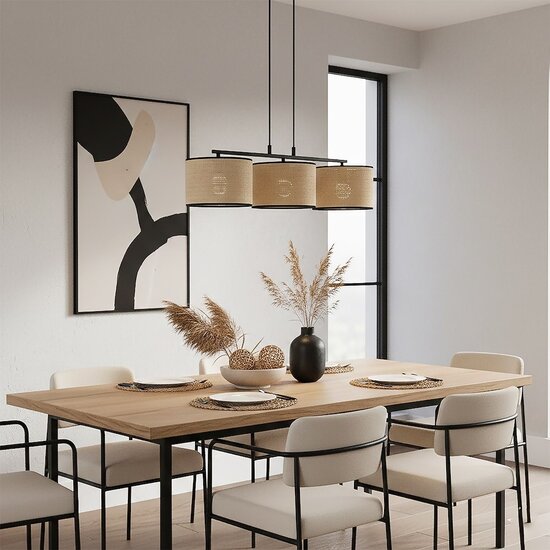 Emibig Emibig ECO 3 BL RATTAN - Minimalist pendant lamp for any space