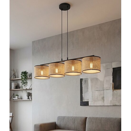 Emibig Emibig ECO 4 BL RATTAN - Minimalistische hanglamp voor elke ruimte
