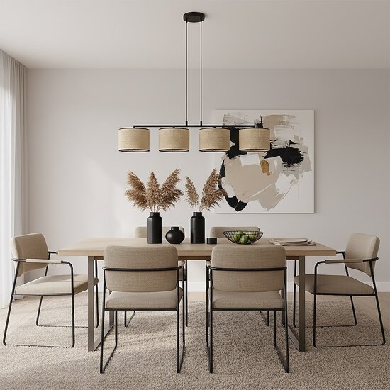 Emibig Emibig ECO 4 BL RATTAN - Minimalistische hanglamp voor elke ruimte