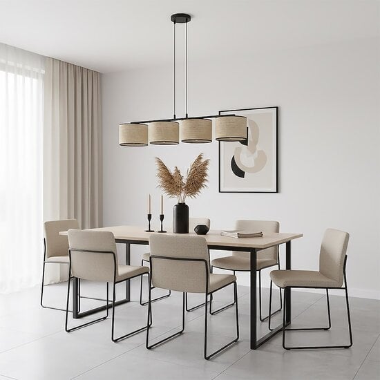 Emibig Emibig ECO 4 BL RATTAN - Minimalistische Pendelleuchte für jeden Raum