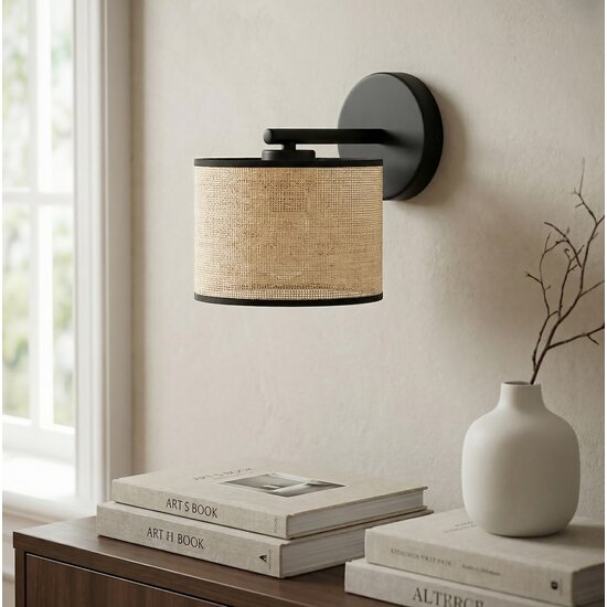 Emibig Emibig ECO K1 BL RATTAN - Lámpara de pared minimalista para cualquier espacio