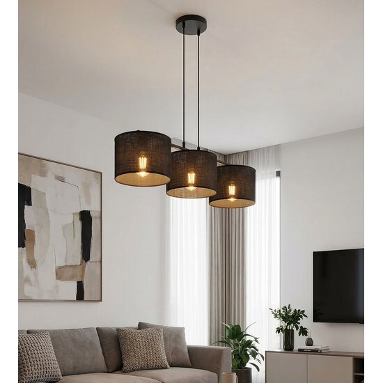 Emibig Emibig ECO 3 BL BLACK - Minimalistische hanglamp voor elke ruimte