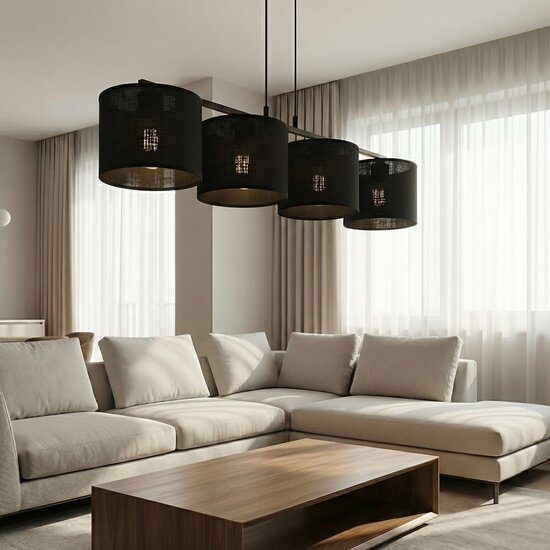 Emibig Emibig ECO 4 BL BLACK - Lampe suspendue minimaliste pour tous les espaces