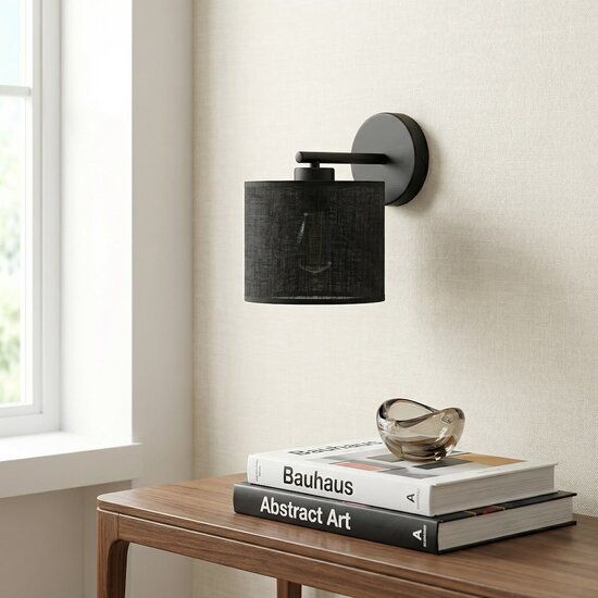 Emibig Emibig ECO K1 BL BLACK - Lámpara de pared minimalista para cualquier espacio