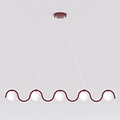 Emibig Emibig SINUS 5 BURGUNDY - Moderne hanglamp voor sfeervolle verlichting