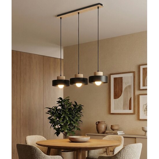 Emibig Emibig KIVI 3 BLACK - Scandinavische hanglamp voor elke ruimte