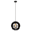 LUCIDE LUCIDE HANNELORE - Lámpara Colgante - Ø 30 cm - 1xE27 - Negra - Perfecta para crear una atmósfera acogedora en interiores