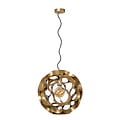 LUCIDE LUCIDE HANNELORE - Pendant Lamp - Ø 40 cm - 1xE27 - Matte Gold / Brass - Perfect for creating a cozy atmosphere
