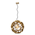 LUCIDE LUCIDE HANNELORE - Pendelleuchte - Ø 40 cm - 1xE27 - Matt Gold / Messing - Ideal für eine gemütliche Atmosphäre