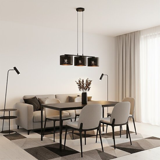 Emibig Emibig LUX 3 BLACK - Lámpara colgante moderna para una iluminación elegante