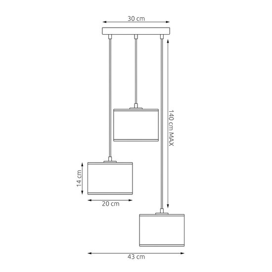 Emibig Emibig LUX 3 BLACK PREM - Suspension moderne pour un éclairage élégant