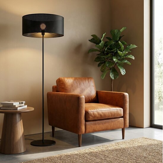 Emibig Emibig LUX LP1 BLACK - Lampe sur pied moderne pour tous les espaces