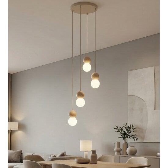 Emibig Emibig LOOP 4 MOKKA - Lampe suspendue scandinave pour tous les espaces