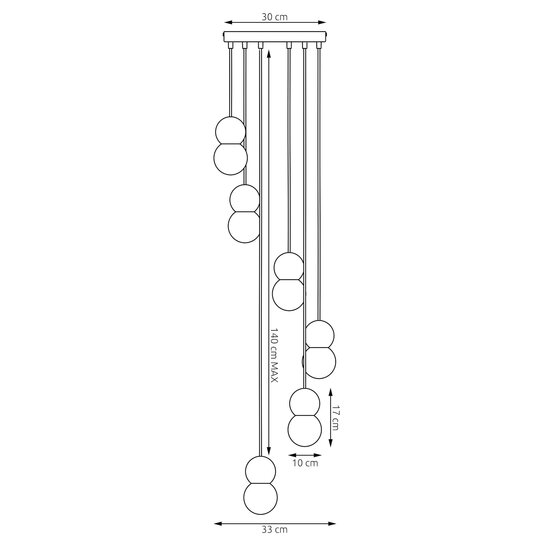 Emibig Emibig LOOP 6 MOKKA - Lampe suspendue scandinave pour tous les espaces