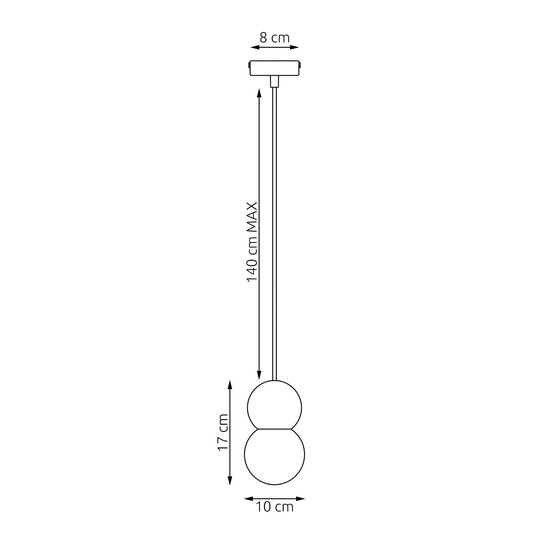 Emibig Emibig LOOP 1 WHITE - Skandinavische Pendelleuchte für jeden Raum