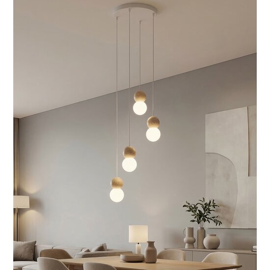 Emibig Emibig LOOP 4 WHITE - Lámpara colgante escandinava para una iluminación elegante