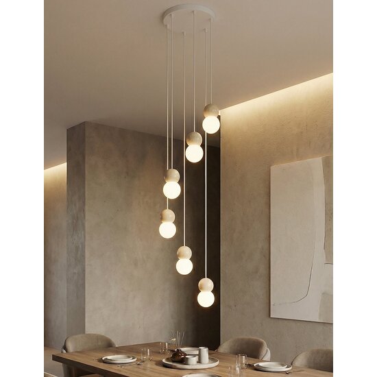 Emibig Emibig LOOP 6 WHITE - Élégante suspension scandinave pour tous les espaces