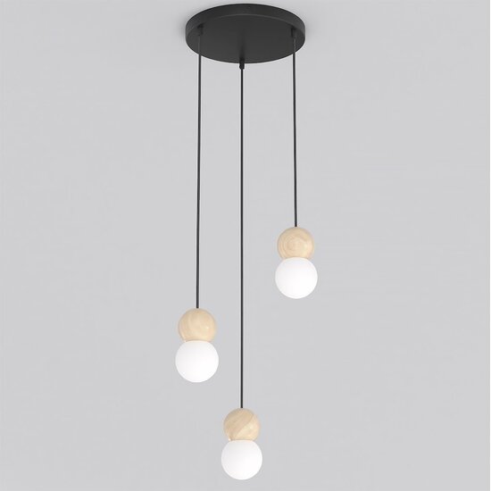 Emibig Emibig LOOP 3 BLACK - Lampe suspendue scandinave pour tous les espaces