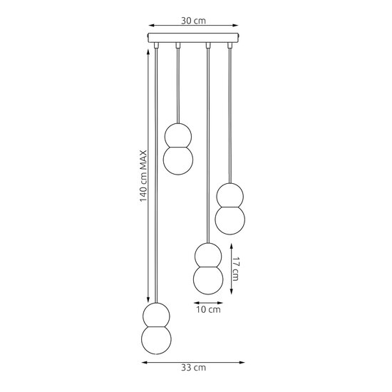 Emibig Emibig LOOP 4 BLACK - Lampe suspendue scandinave pour tous les espaces